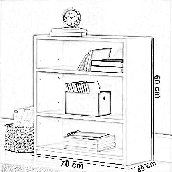 وحدة تخزين مكتبية خشب ام دي اف، 70*40*60 سم