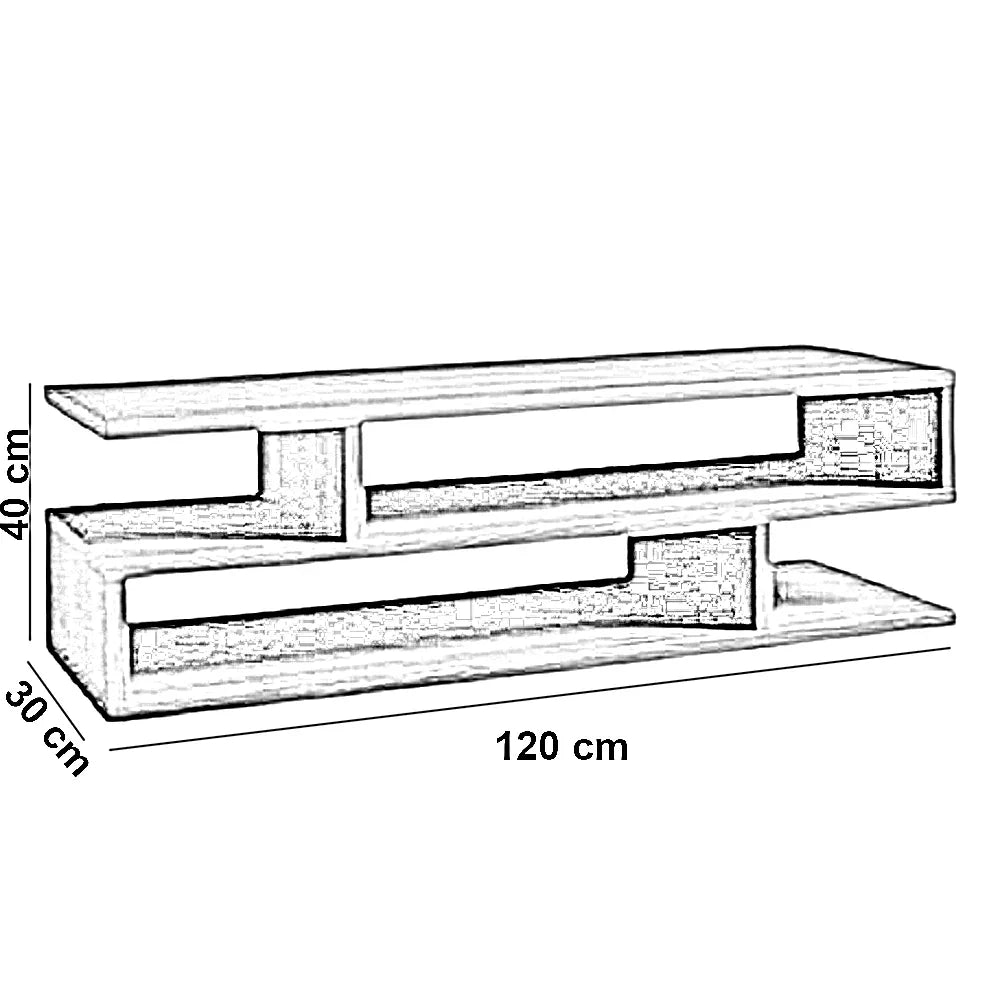 ترابيزة تليفزيون خشب ام دي اف، 120*30*40 سم
