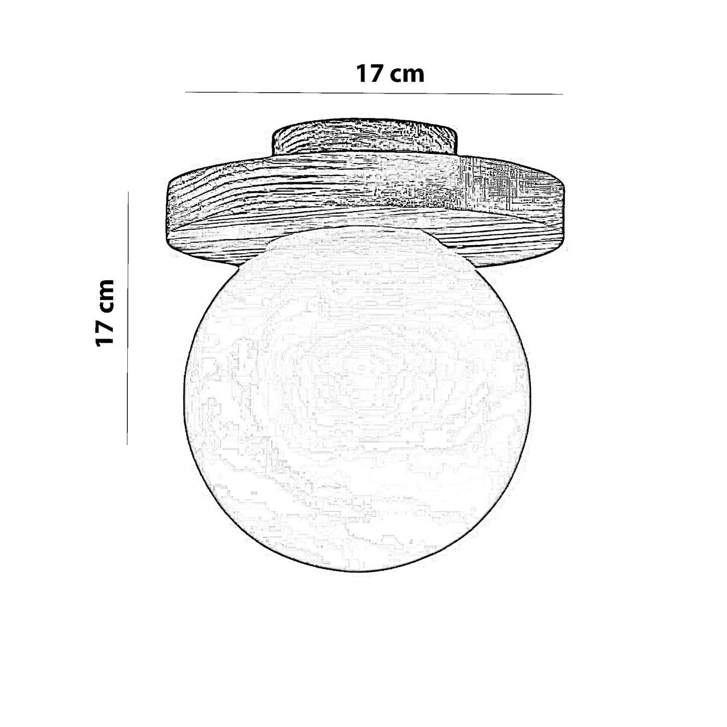 نجفة خشب زان، 17*17 سم
