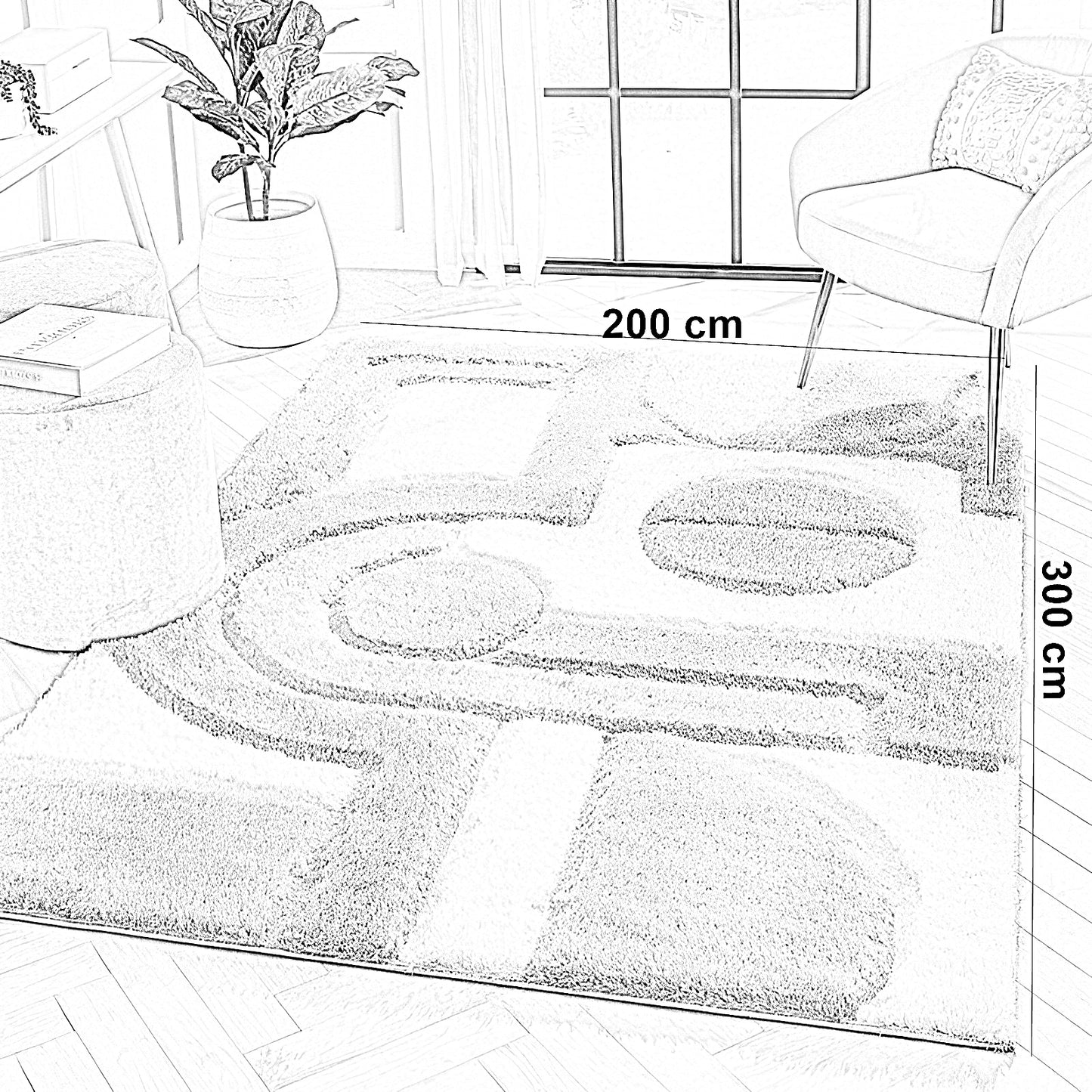 سجادة قطن و حرير، 200*300 سم