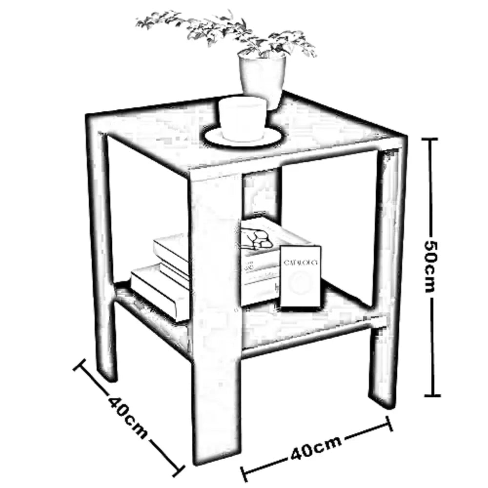 ترابيزة جانبية ام دي اف، 40*40*50 سم - خشبي