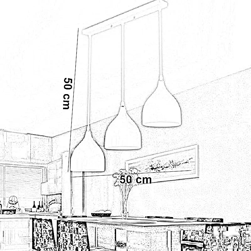 نجفة الومنيوم، 50*50 سم