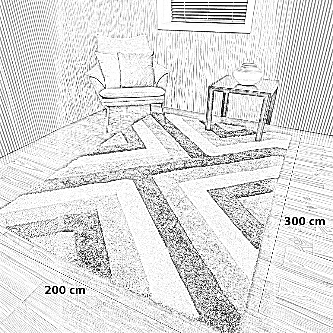 سجادة قطن و حرير، 200*300 سم