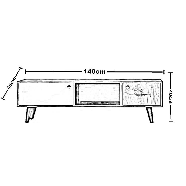 ترابيزة تليفزيون ام دي اف، 140*40*40 سم