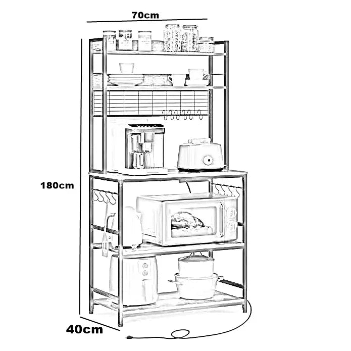 وحدة تخزين،معدن و خشب ام دي اف، 70*40*180 سم