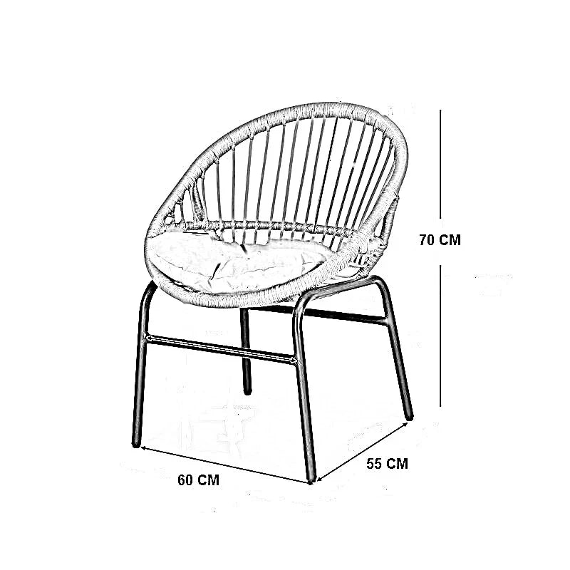 طقم سفرة خارجي ستيل و دوبار، 7 قطع