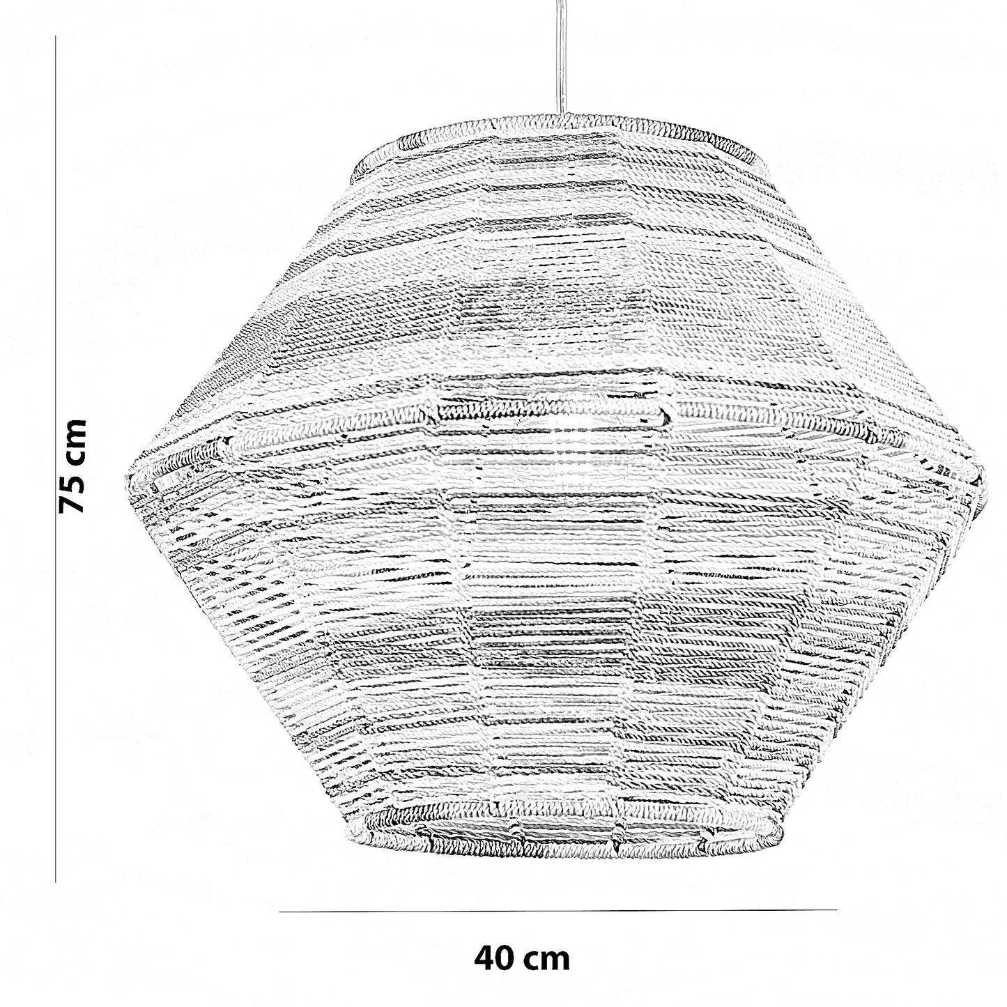نجفة مكرمية، 40*75 سم