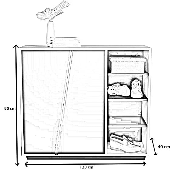 جزامة خشب ام دي اف، 120*40*90 سم
