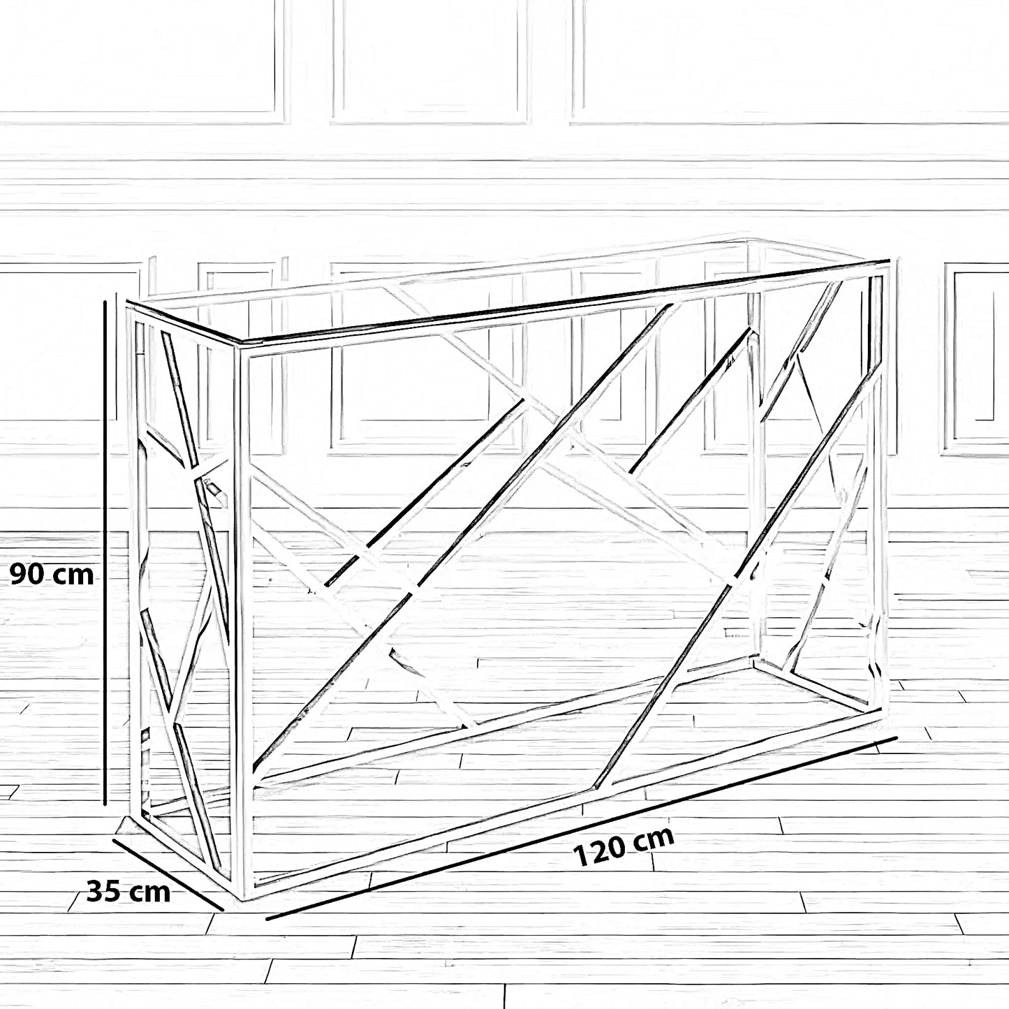 كونسول ستيل، 120*35*90 سم