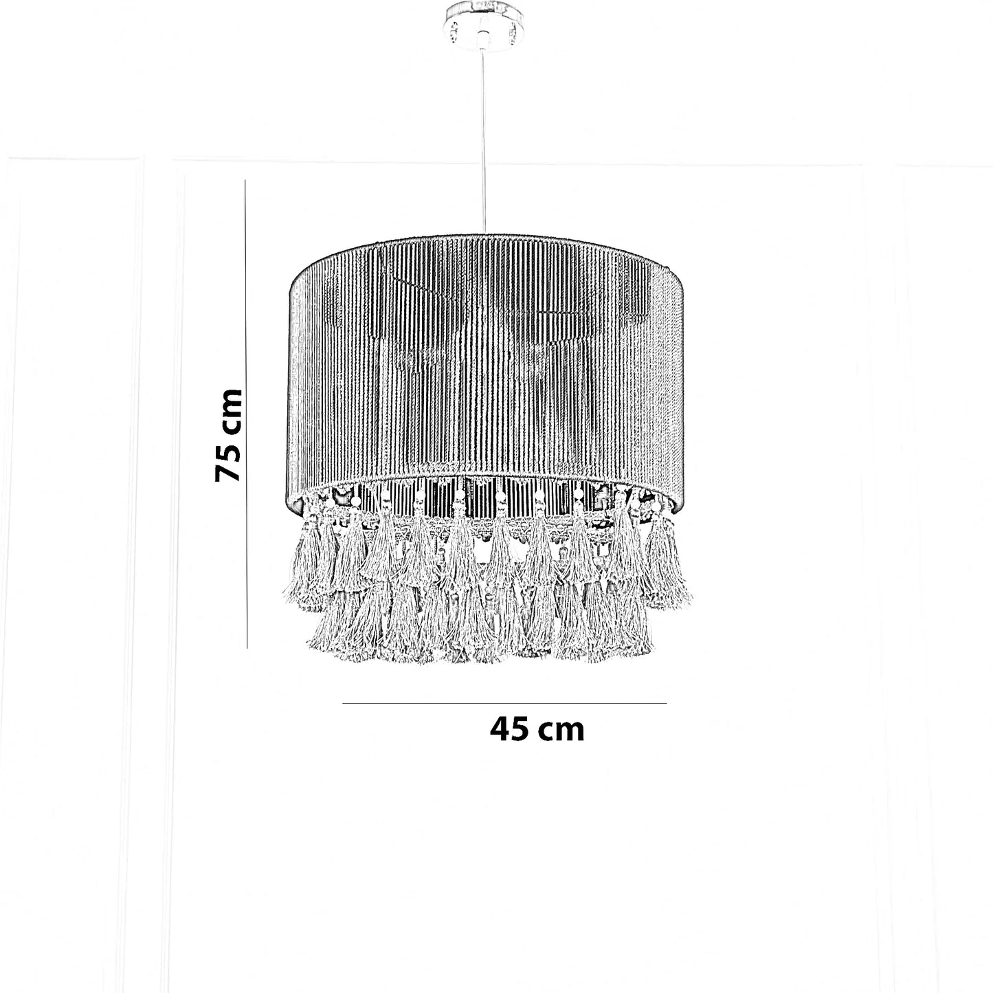 نجفة قماش، 45*75 سم