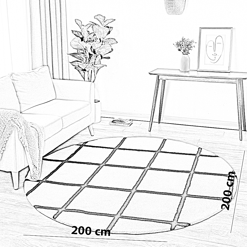 سجادة قطن و حرير، 200*200 سم