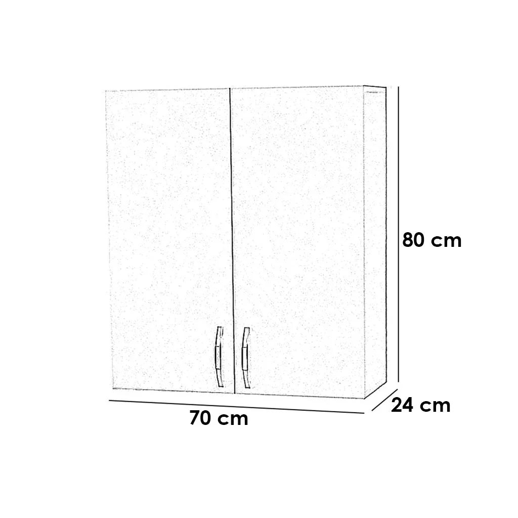 وحدة تخزين للحمام ام دي اف، 70*24*80 سم