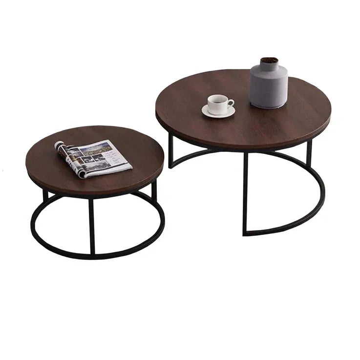 طقم ترابيزة قهوة مزدوجة ستيل، قطعتين