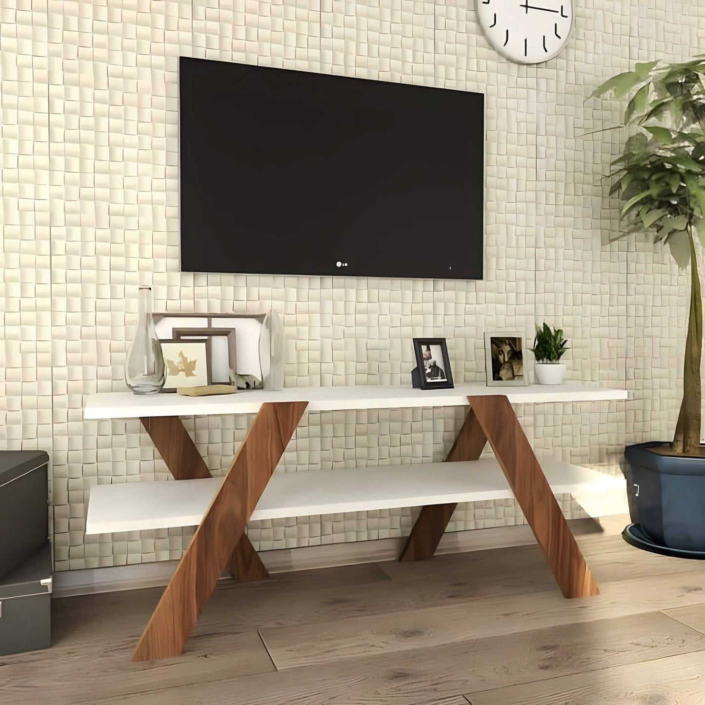 ترابيزة تليفزيون ام دي اف، 120*30*60 سم