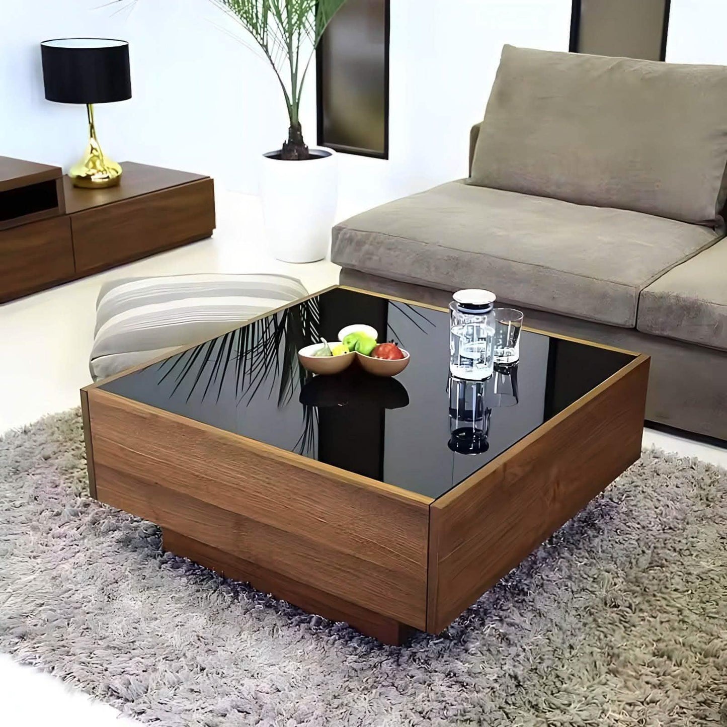 ترابيزة قهوة ام دي اف 60*60*40 سم