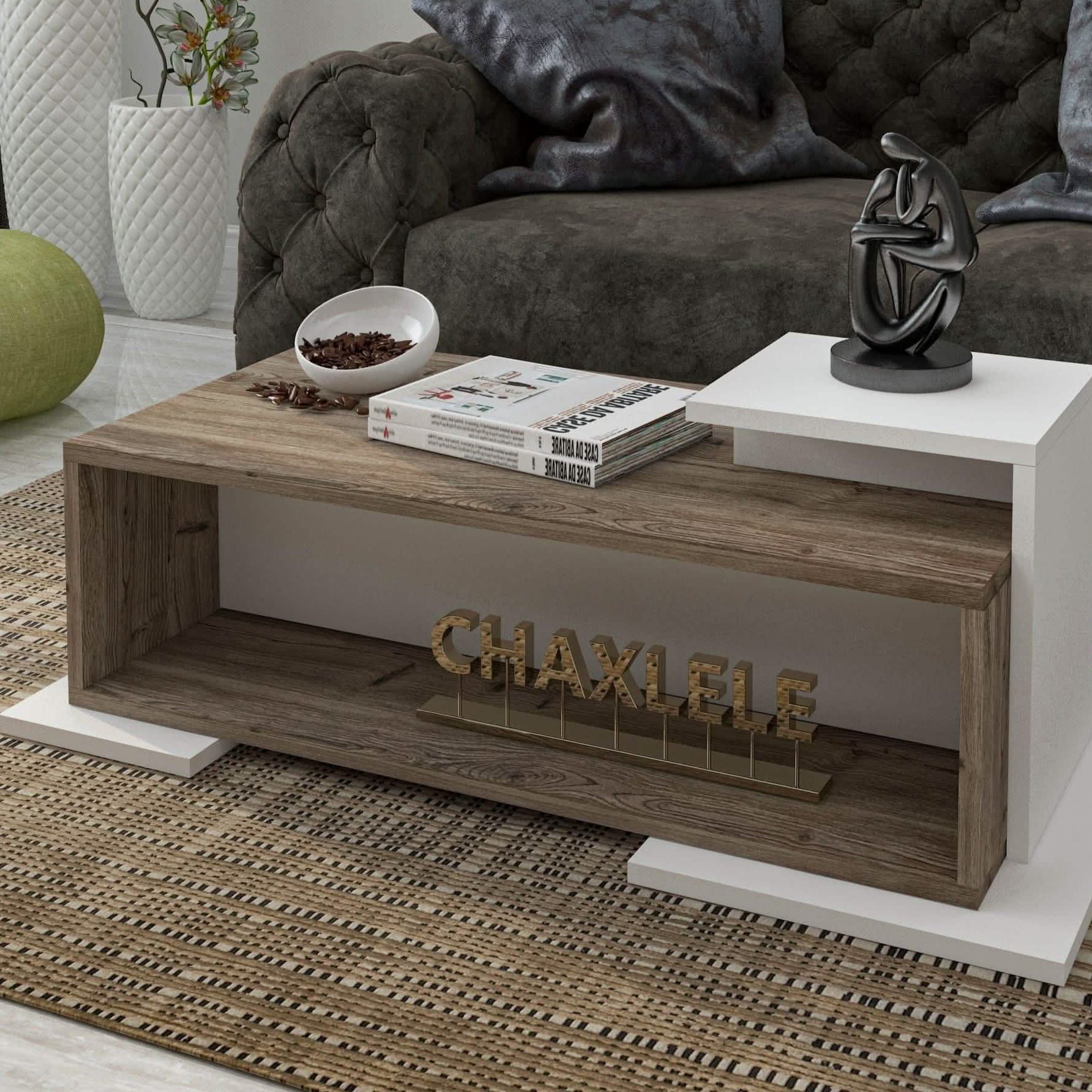 ترابيزة قهوة ام دي اف، 116*60*40 سم