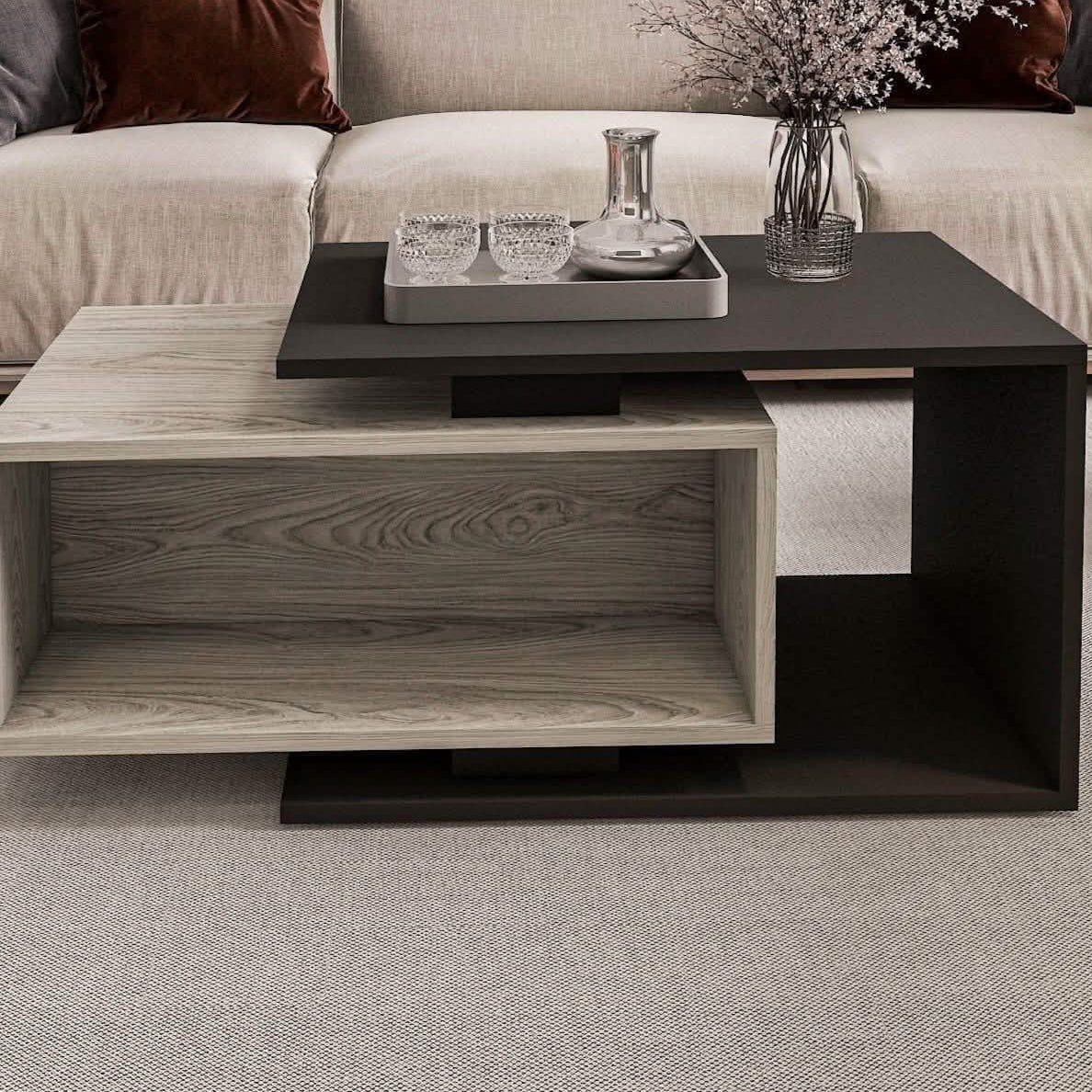 ترابيزة قهوة ام دي اف، 100*50*42 سم