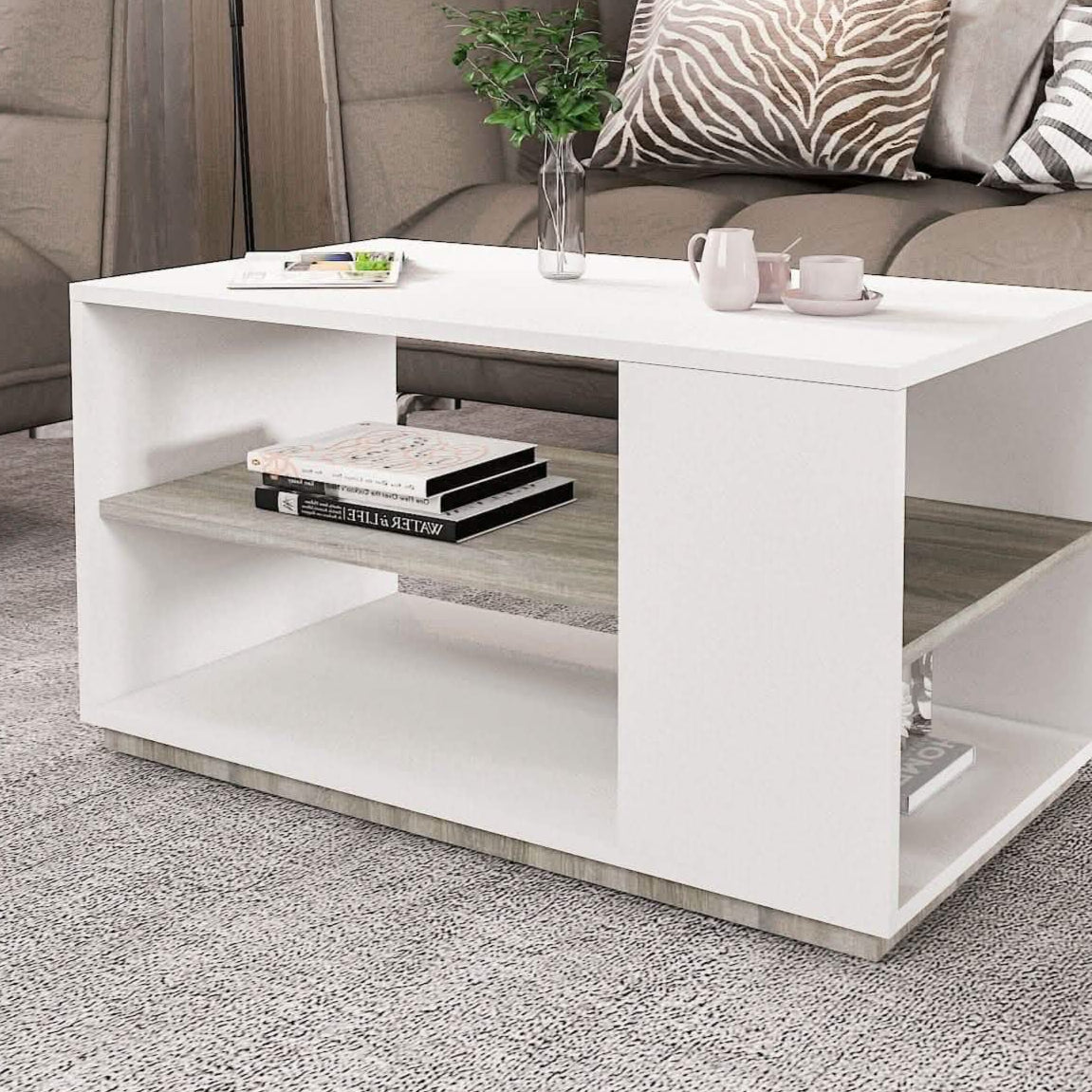 ترابيزة قهوة ام دي اف، 90*50*48 سم