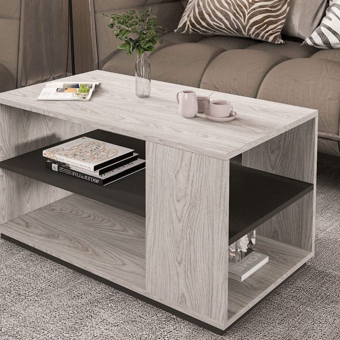 ترابيزة قهوة ام دي اف، 90*50*48 سم