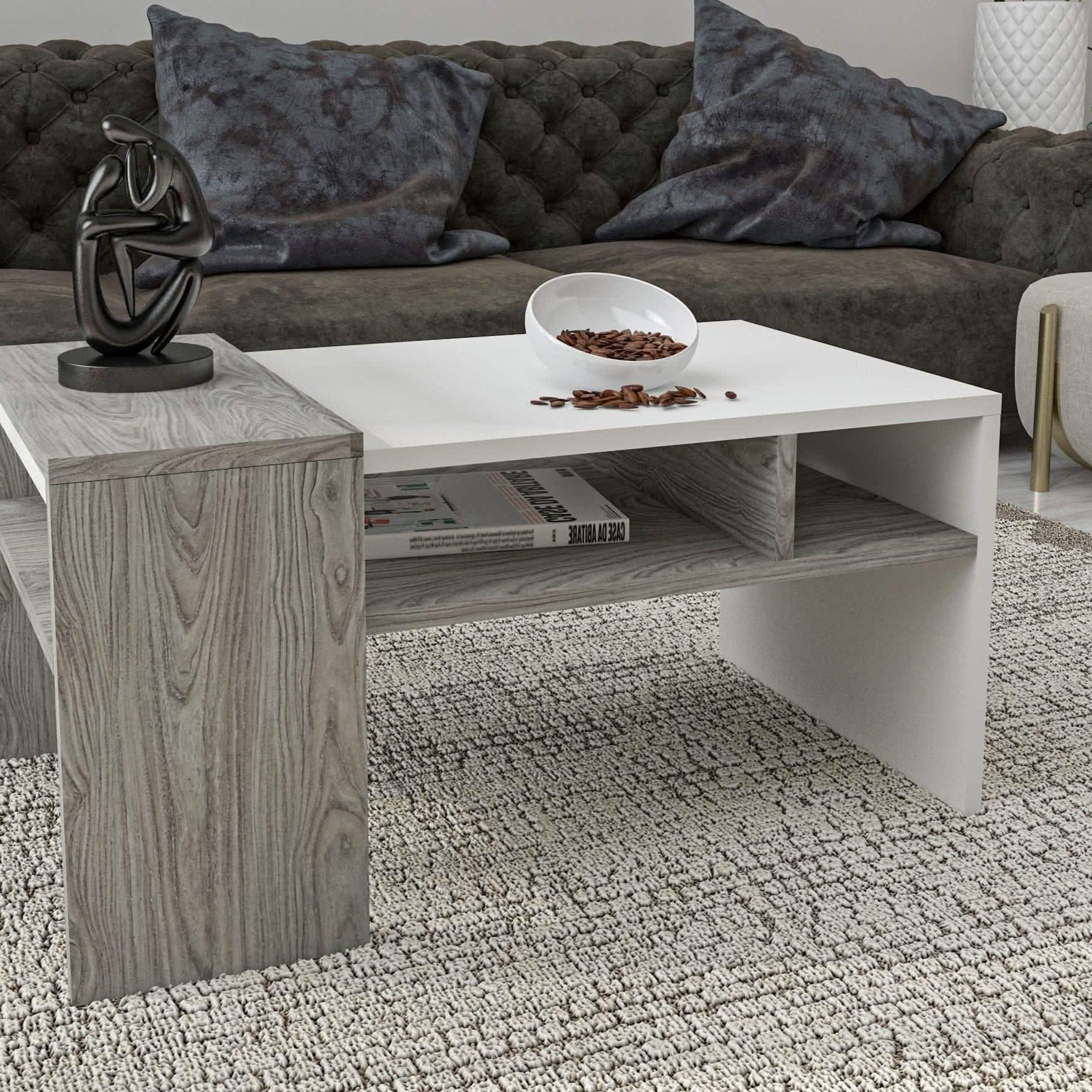 ترابيزة قهوة ام دي اف، 90*54*45 سم