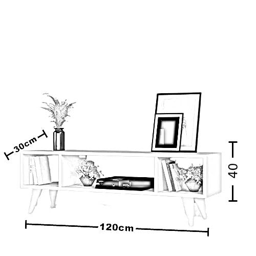 ترابيزة تليفزيون ام دي اف، 120*30*40 سم