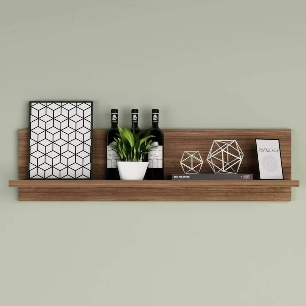 رف حائط ام دي اف، 75*15*20 سم