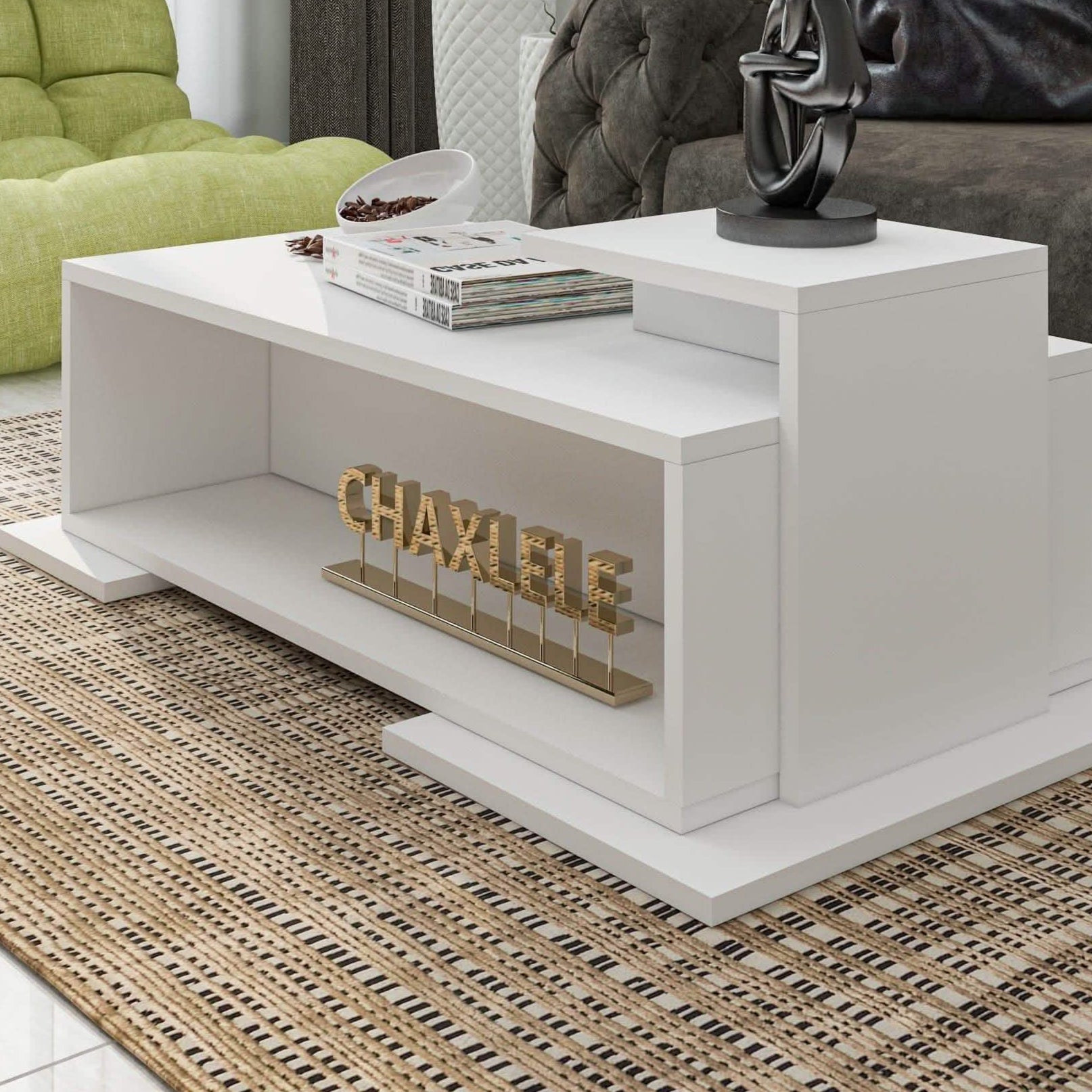 ترابيزة قهوة ام دي اف، 116*60*40 سم