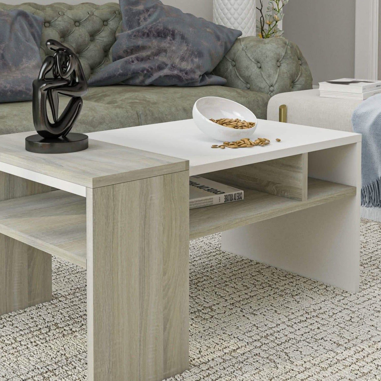 ترابيزة قهوة ام دي اف، 90*54*45 سم