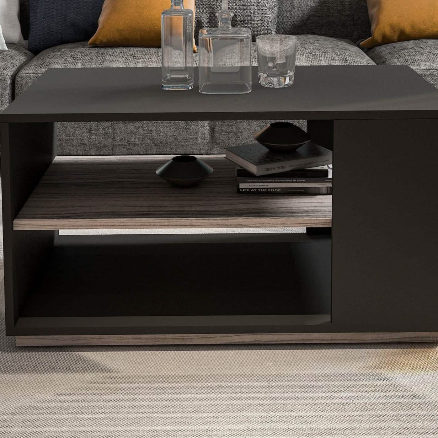 ترابيزة قهوة ام دي اف، 90*50*48 سم