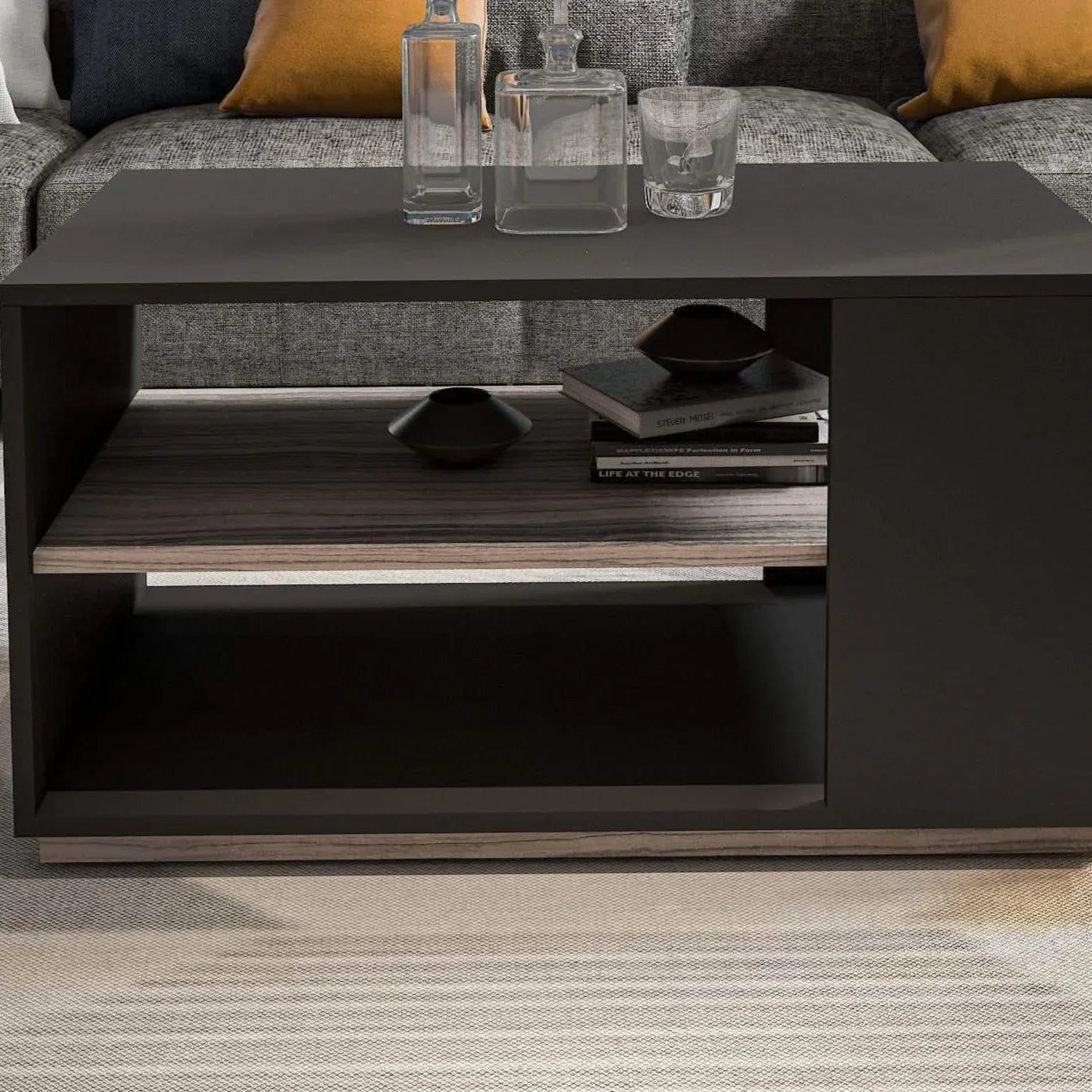 ترابيزة قهوة ام دي اف، 90*50*48 سم