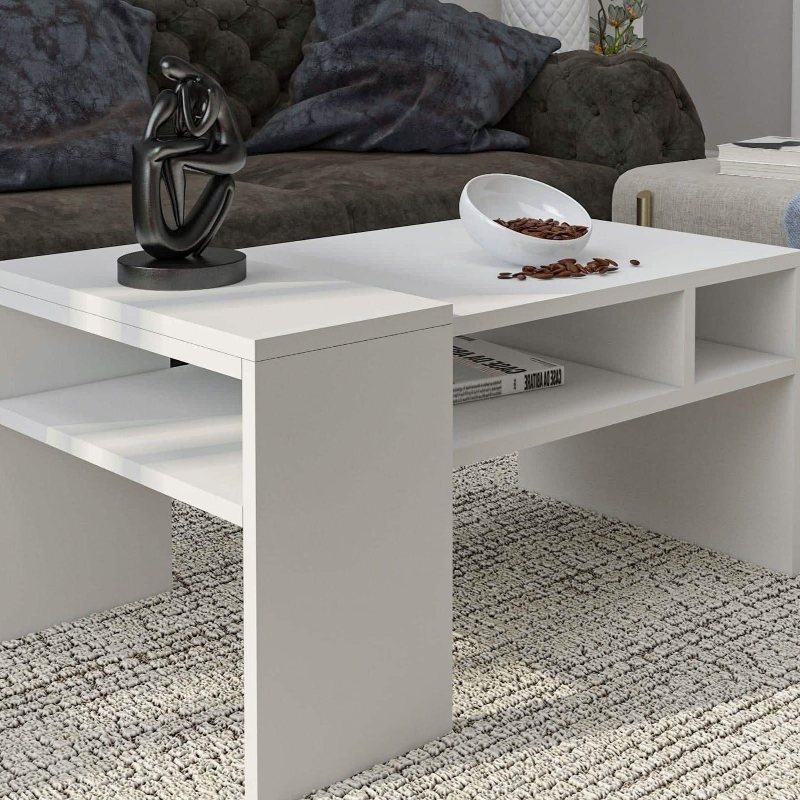 ترابيزة قهوة ام دي اف، 90*54*45 سم