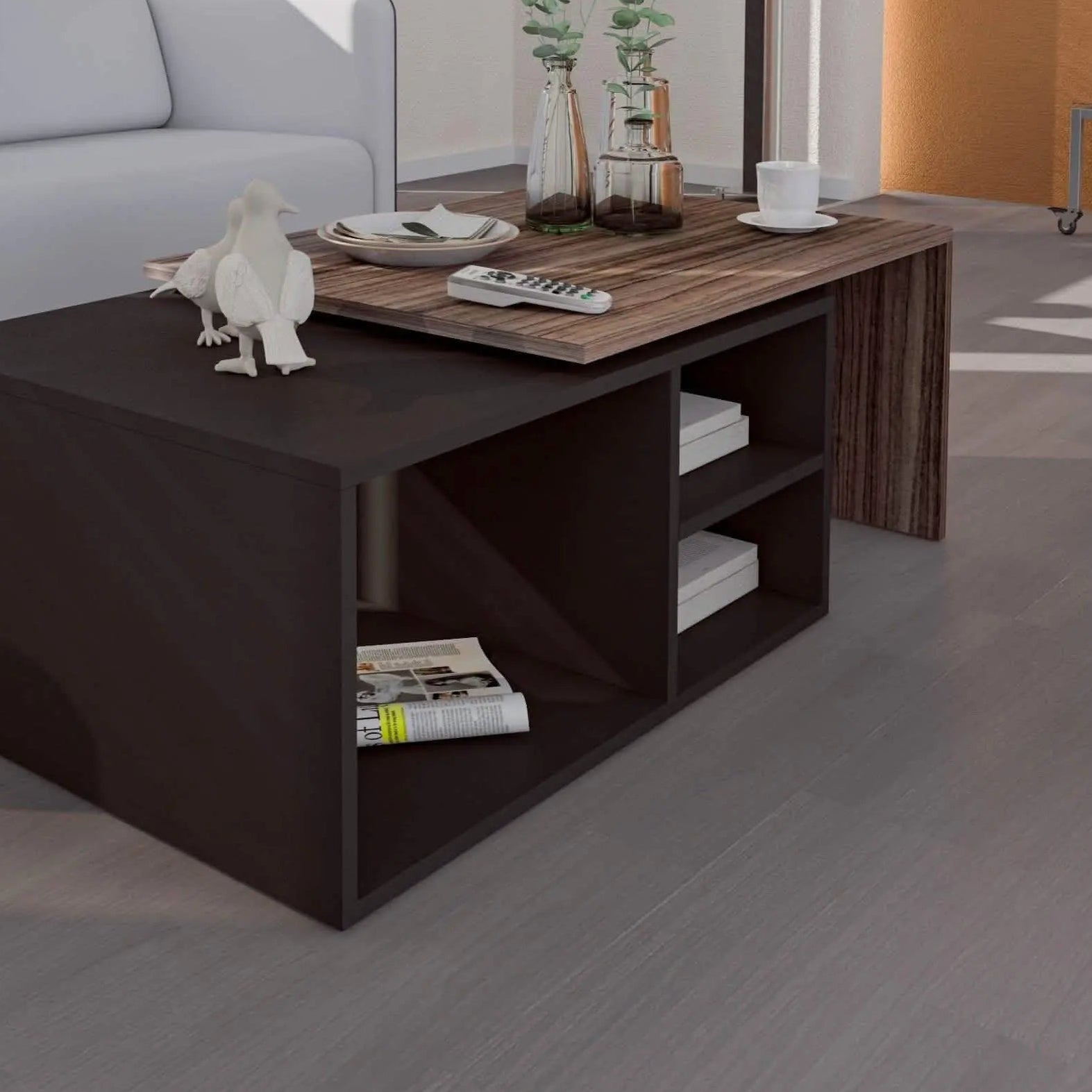 ترابيزة قهوة ام دي اف، 112*60*40 سم