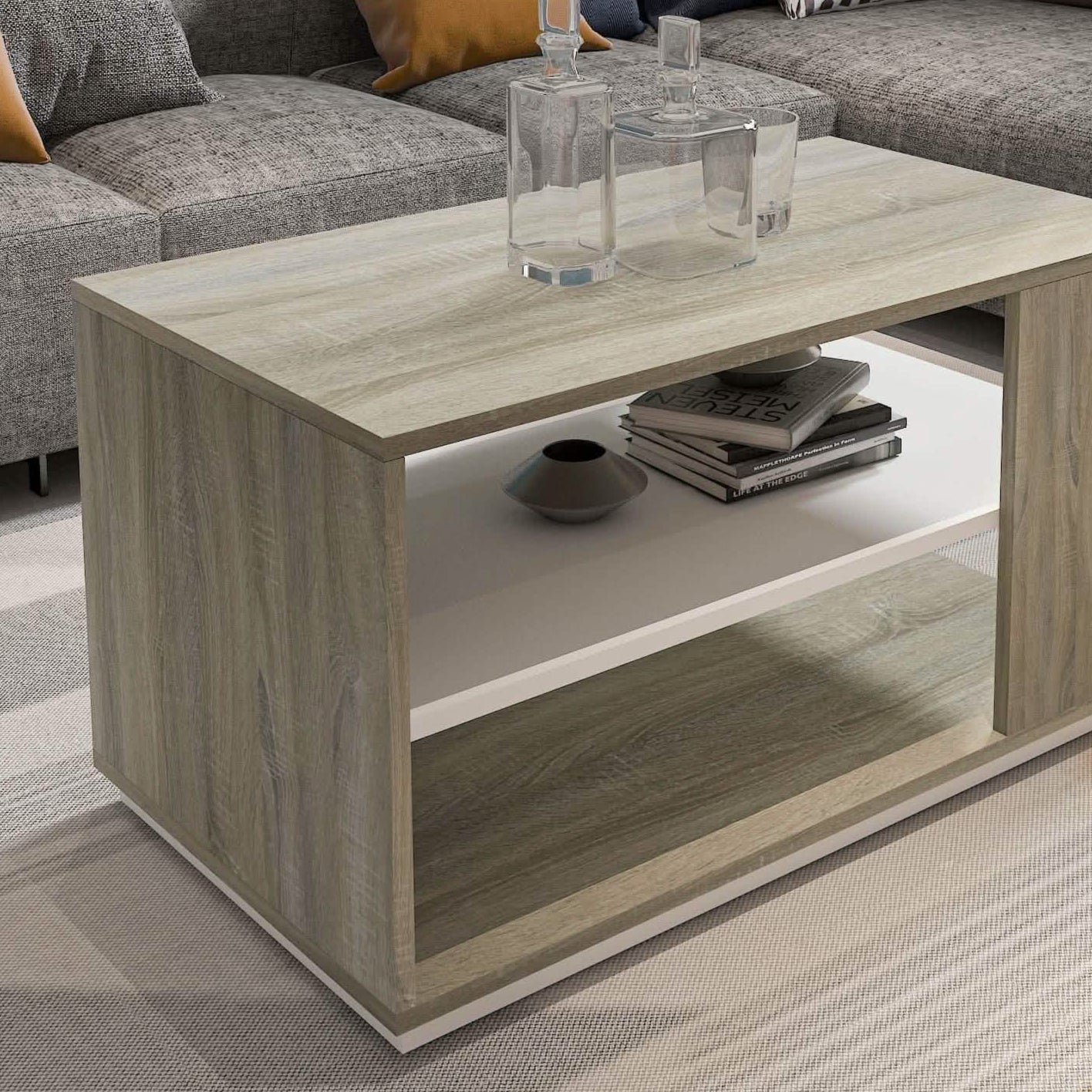 ترابيزة قهوة ام دي اف، 90*50*48 سم