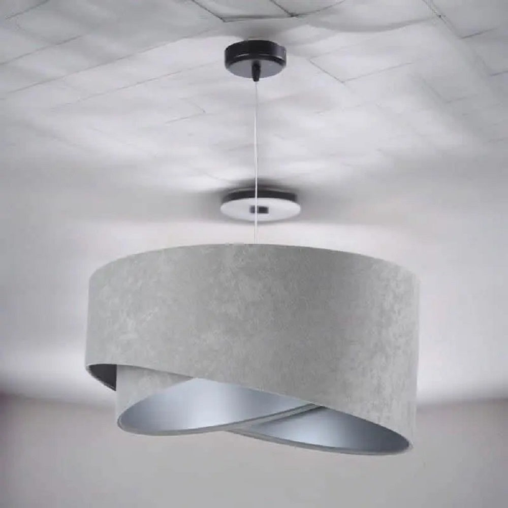 نجفة معدن، 70*50 سم - رمادي × فضي