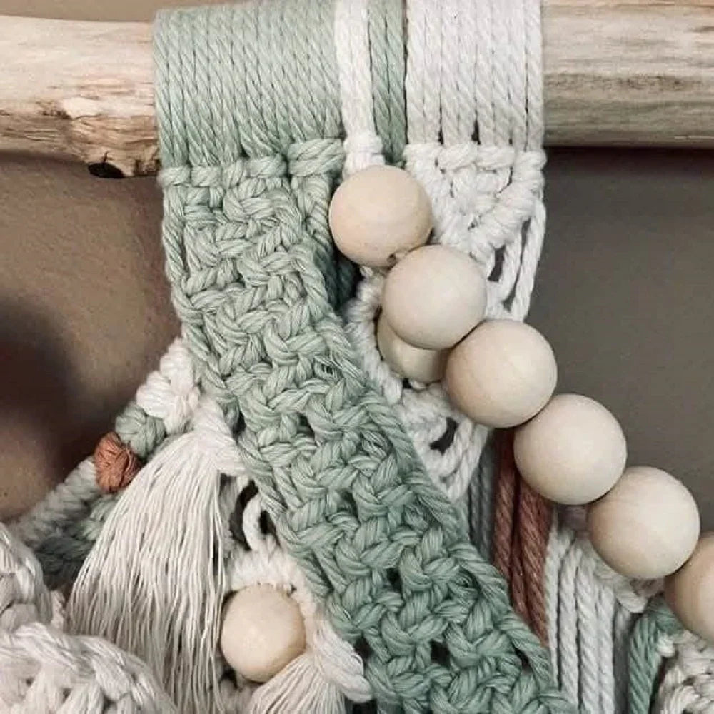 مكرمية حائط خشب، 150*90 سم