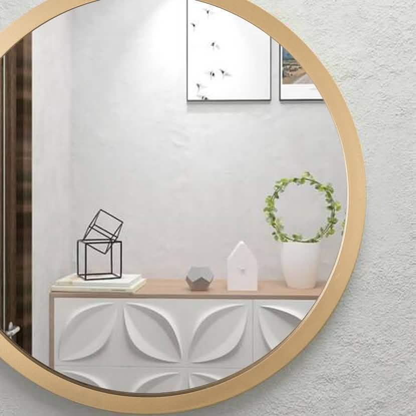 مرايا حائط بإطار ذهبي، 50 سم