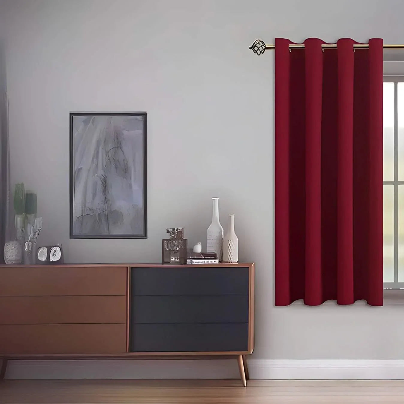 ستارة لون أحمر غامق 132*160 سم - CART81 - Homix