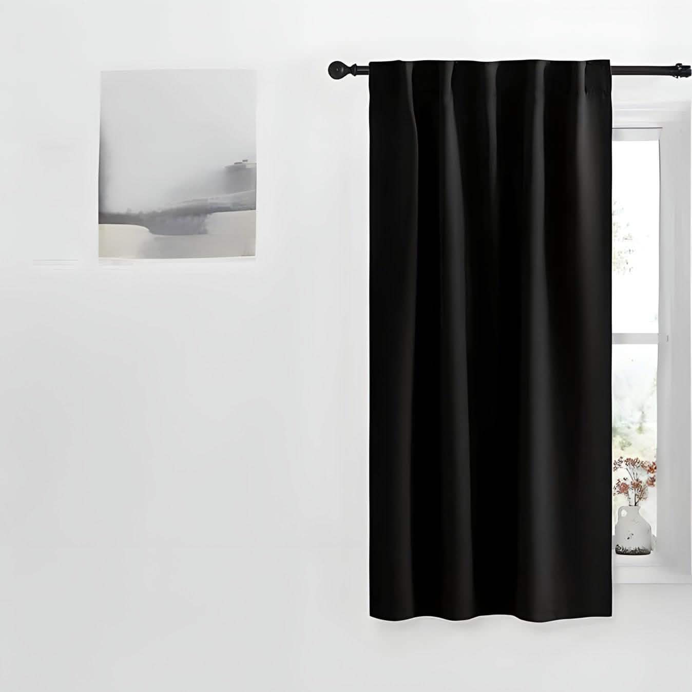 ستارة لون أسود 132*160 سم - CART93 - Homix