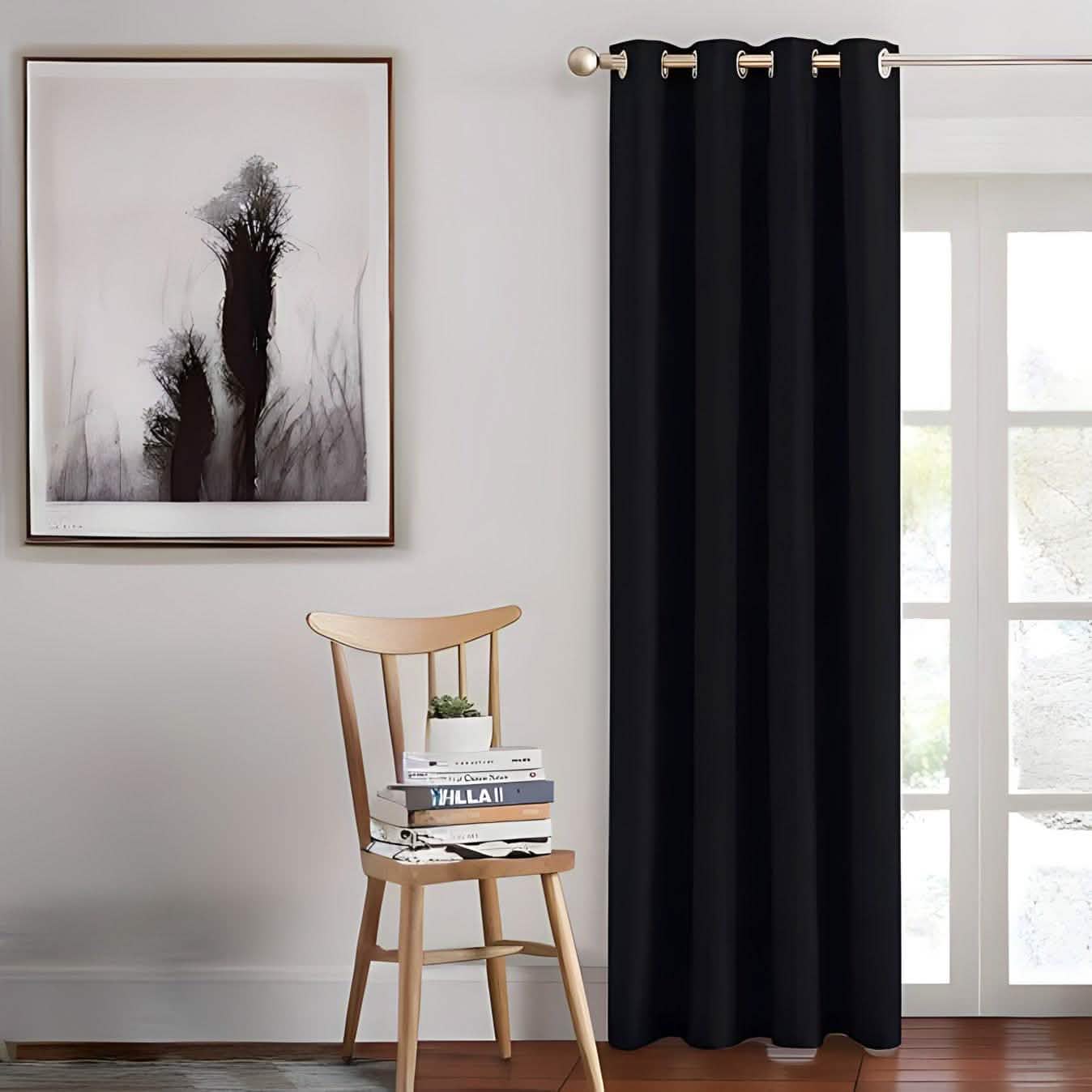 ستارة لون أسود 140*240 سم - CART97 - Homix