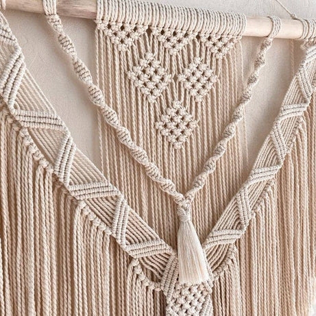 مكرمية حائط خشب، 60*80 سم