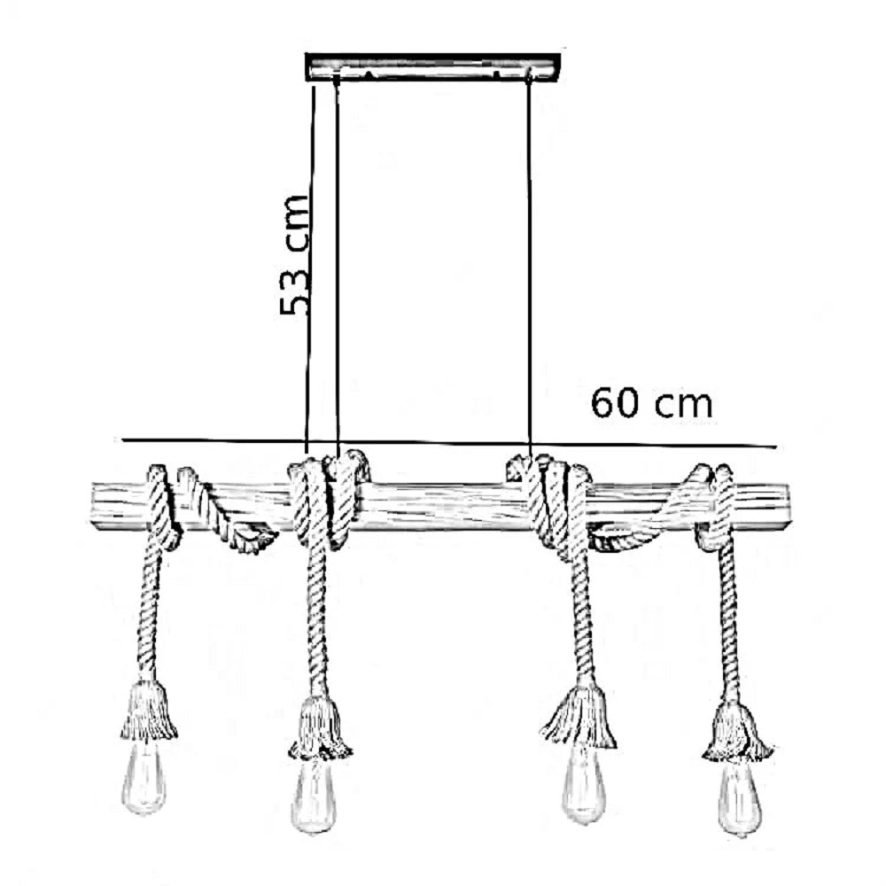 نجفة ستيل و خشب، 60*53 سم