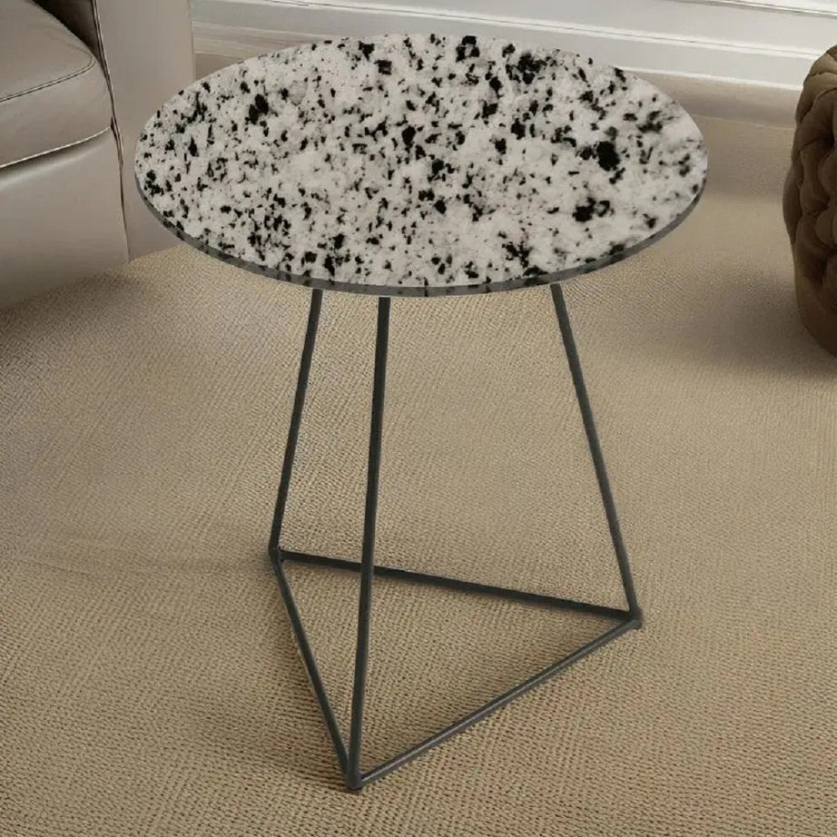 ترابيزة جانبية معدن بسطح جرانيت، 45*50 سم