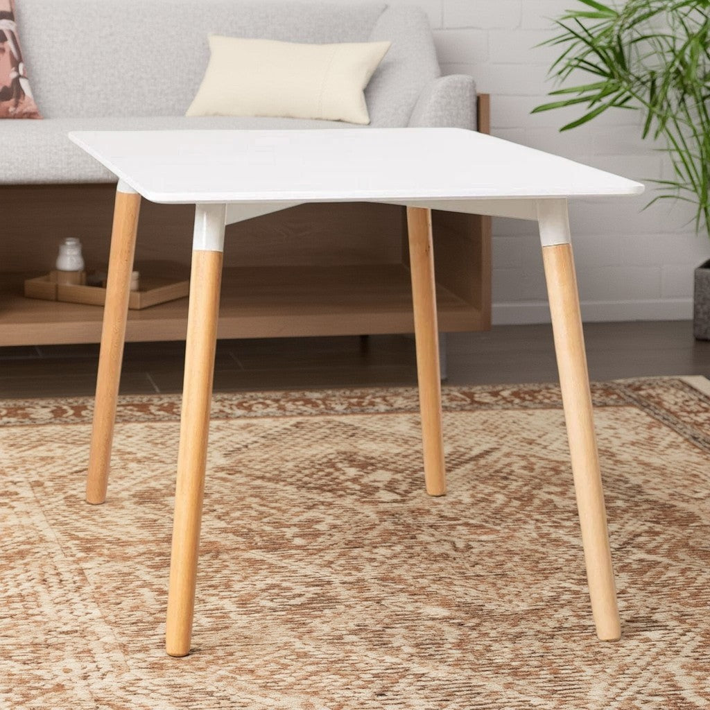 ترابيزة قهوة أكريليك و خشب زان، 80*80*73 سم