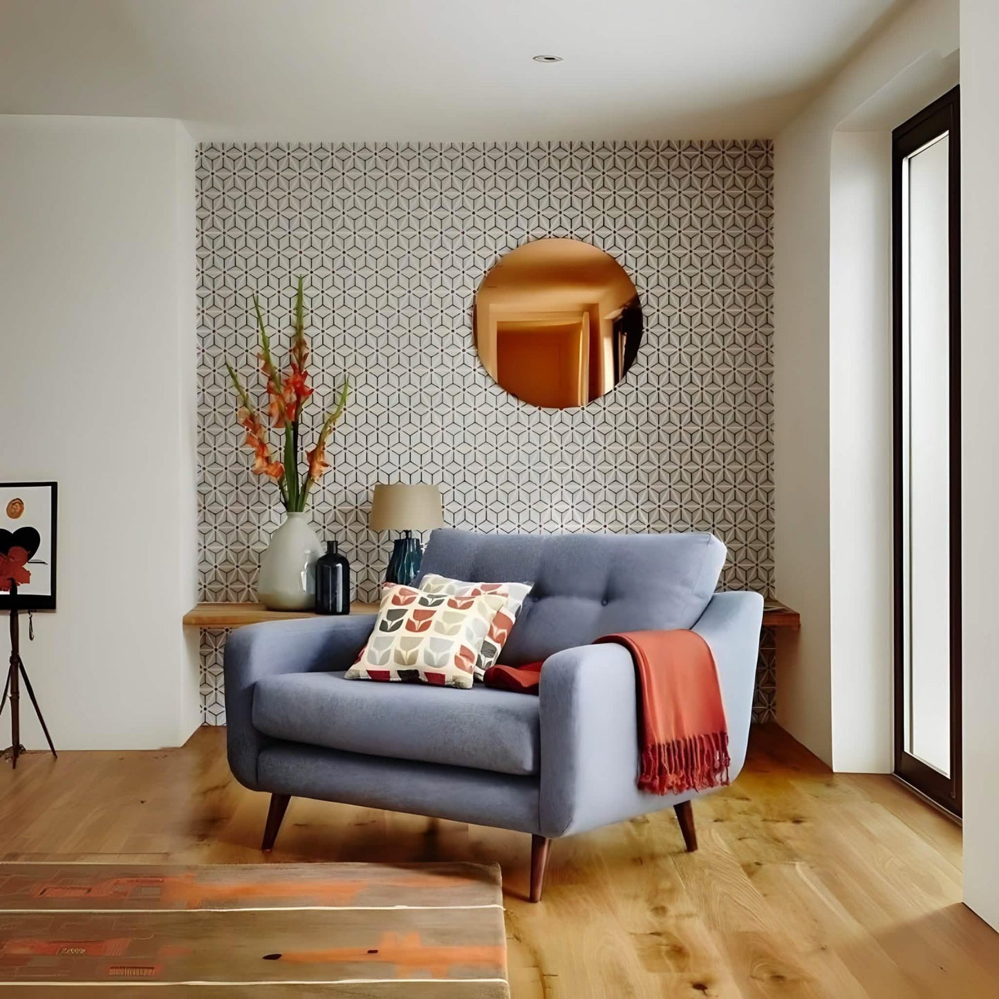 كرسي خشب زان أحمر، 80*60*70 سم