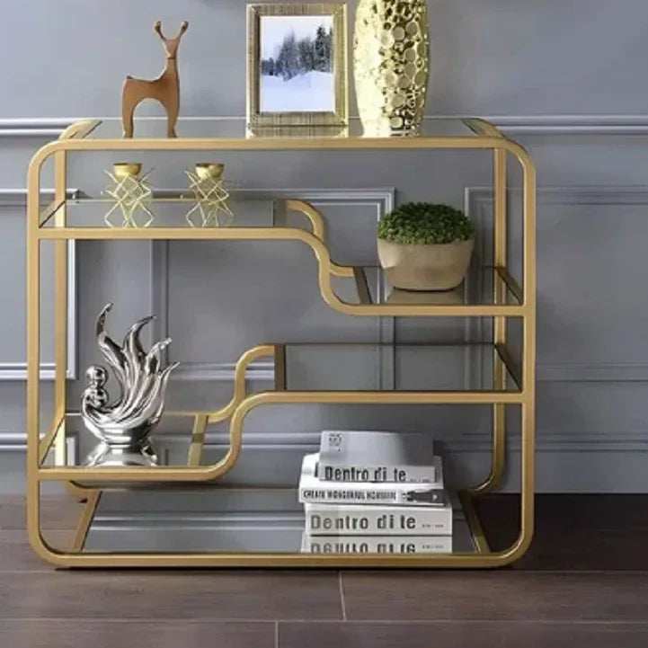 كونسول معدن و زجاج، 100*40*100 سم