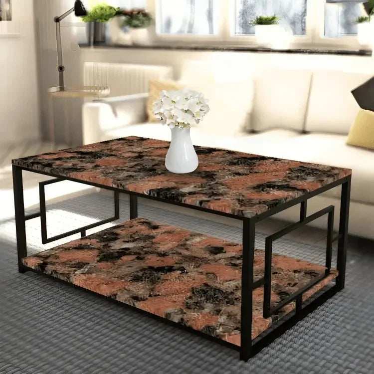 ترابيزة قهوة بسطح جرانيت 100*50*45 سم - LUS39 - Homix