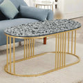 ترابيزة قهوة معدن بسطح جرانيت 100*50*45 سم - LUS54 - Homix