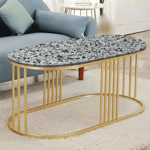 ترابيزة قهوة معدن بسطح جرانيت 100*50*45 سم - LUS54 - Homix