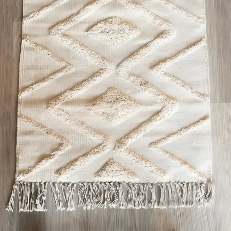 سجادة صوف لون بيج 100*200 سم - LUS175 - Homix
