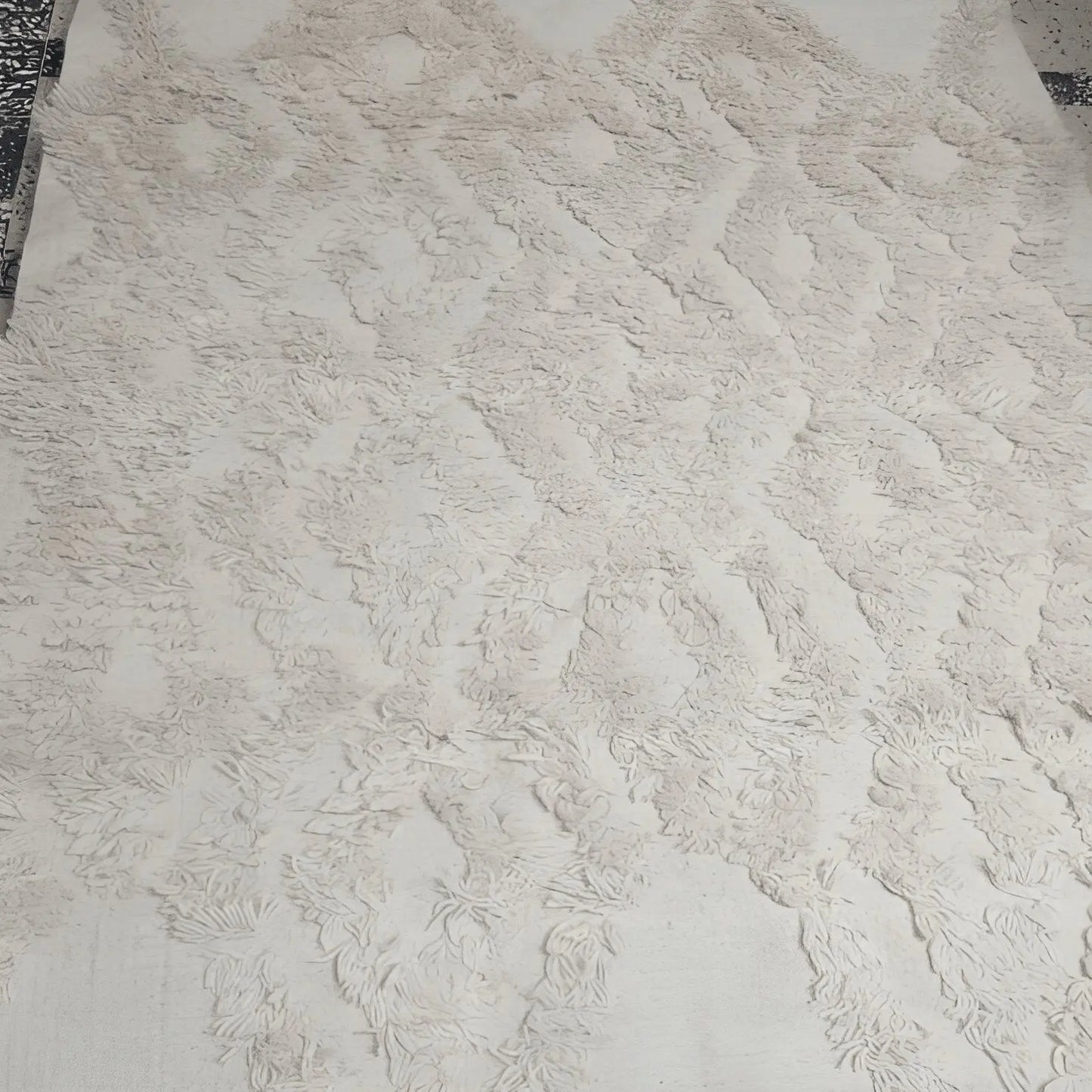 سجادة صوف لون ابيض 100*200 سم - LUS89 - Homix